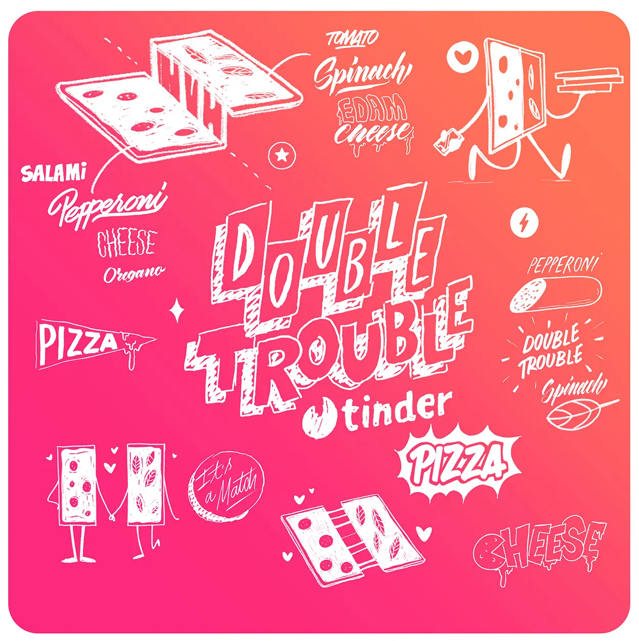 Tinder Pizza: Layout option B, image 2 of 3